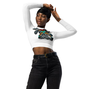 Afro Saiyan long-sleeve crop top