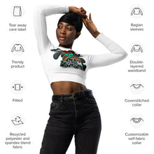 Load image into Gallery viewer, Afro Saiyan long-sleeve crop top
