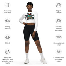 Load image into Gallery viewer, Afro Saiyan long-sleeve crop top
