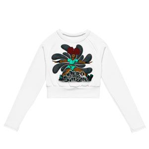 Afro Saiyan long-sleeve crop top